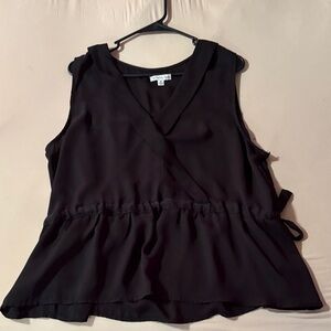Elegant Black Sleeveless Blouse
